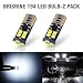 BRISHINE 194 168 2825 T10 W5W LED Bulbs White 2-Pack, 9-30V Super Bright 720 Lumens CANBUS Error Free 12-SMD 3030 Chipsets LED Bulb for Car Dome Map Door Courtesy License Plate Lights