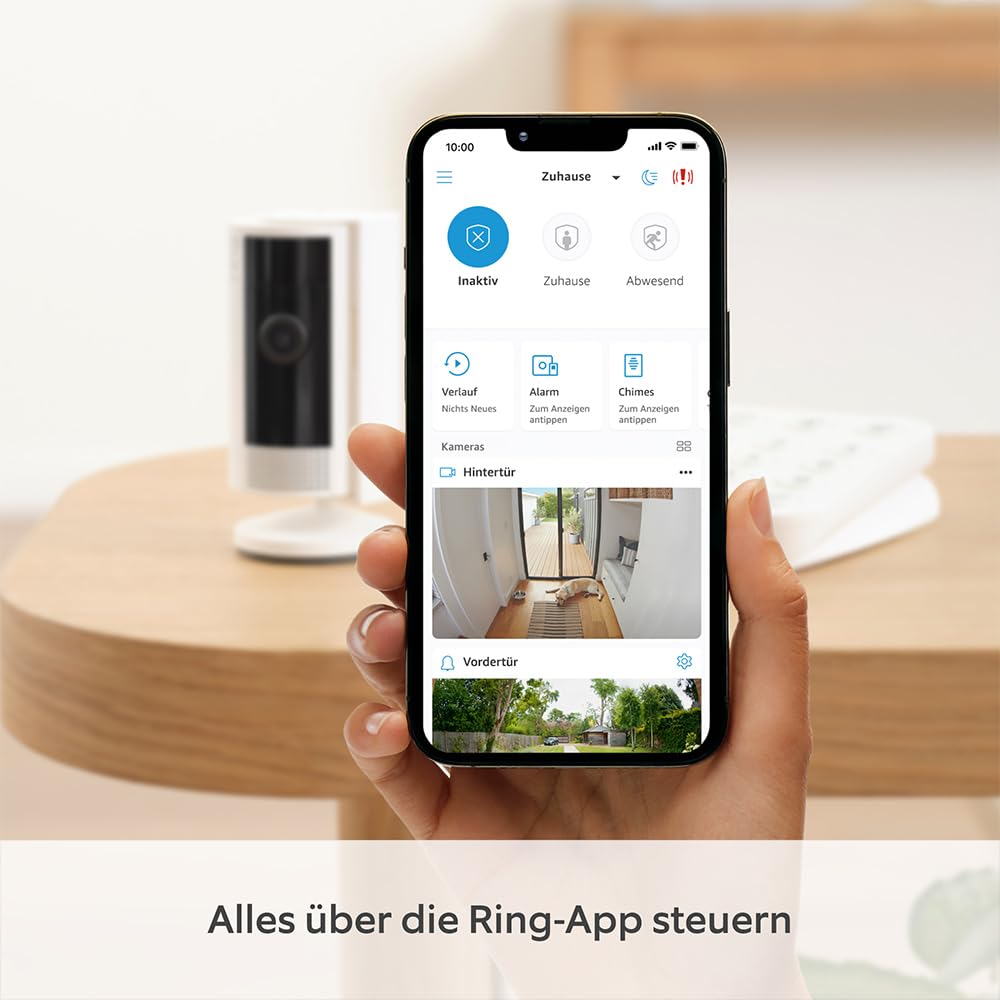 Ring Alarm - M + Innenkamera (Indoor Camera, 2. Gen. im Paket | Alarmanlage für Haus & Wohnung mit WLAN & Kamera | Alarm-Benachrichtigungen auf dein Smartphone, haustierfreundlich | Alexa-kompatibel