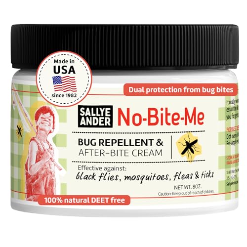 SALLYEANDER No Bite Me All-Natural Bug & Insect Repellent - Anti Itch Cream - 8 oz - Safe for Kids and Infants - Repels Mosquitoes, Black Flies,...