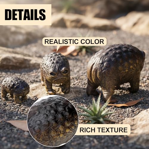 Set 3 Figuras Decorativas Ranas Graciosas de Resina miniatura 3