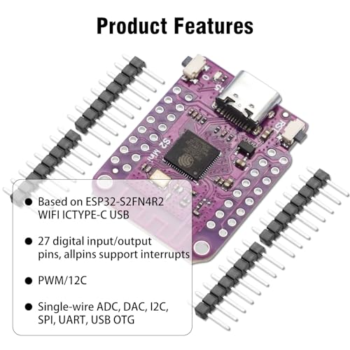 S2 Mini V1.0.0 ESP32-S2 Module XTVTX 3 Pieces Based on ESP32-S2 Development Board 4MB Flash 2MB PSRAM WiFi Compatible A-rduino MicroPython CircuitPython ESP-IDF - Image 3