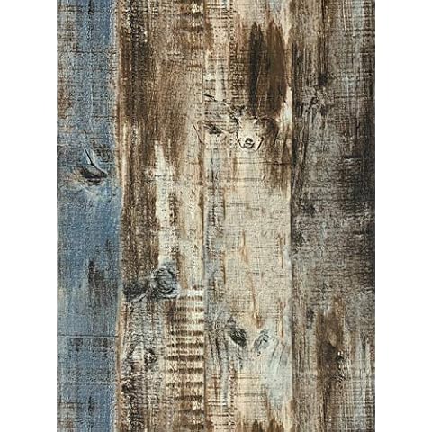 Qianglive Grey Wood Wallpaper 17.7"×236" Peel and Stick Wallpaper Self Adhesive Distressed Wood Wallpaper Reclaimed Faux Plank Home Decoration Film Shelf Vinyl Cover
