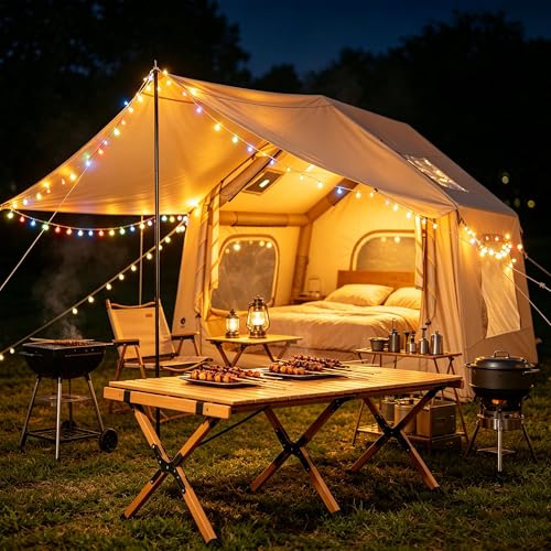 Carpa inflable para camping, impermeable, 4 personas miniatura 2