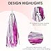 guduling 2 Pairs Bike Streamers for Girls,Bike Tassels for Girls,Bikes Streamers,Scooter Bicycles Tricycle Handlebar Tassels for Kids,Bicycle Accessories for Girl and Boys(Purple)