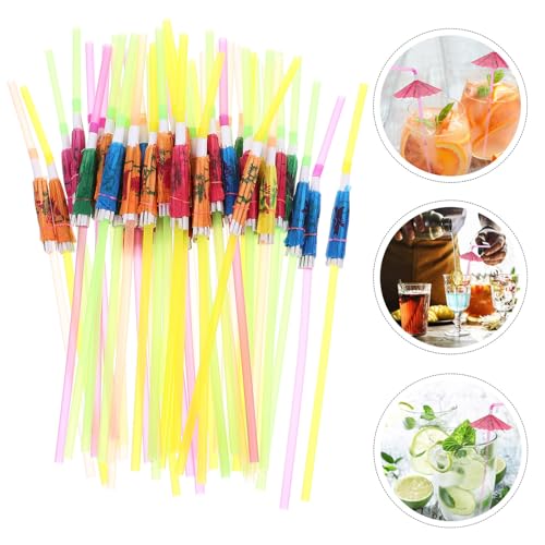 Pitillos decorativos florales desechables Abaodam 100 pcs miniatura 6