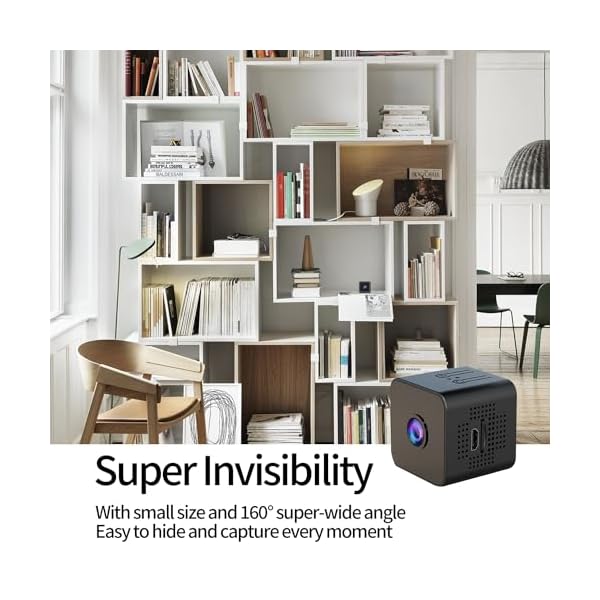 Mini Spy Camera,1080P FHD WiFi Hidden Camera with Motion Detection and Infrared Night Vision, Portable Magnet Surveillance Camera with App for Cellphone for Home, Office,Outdoor - Image 3