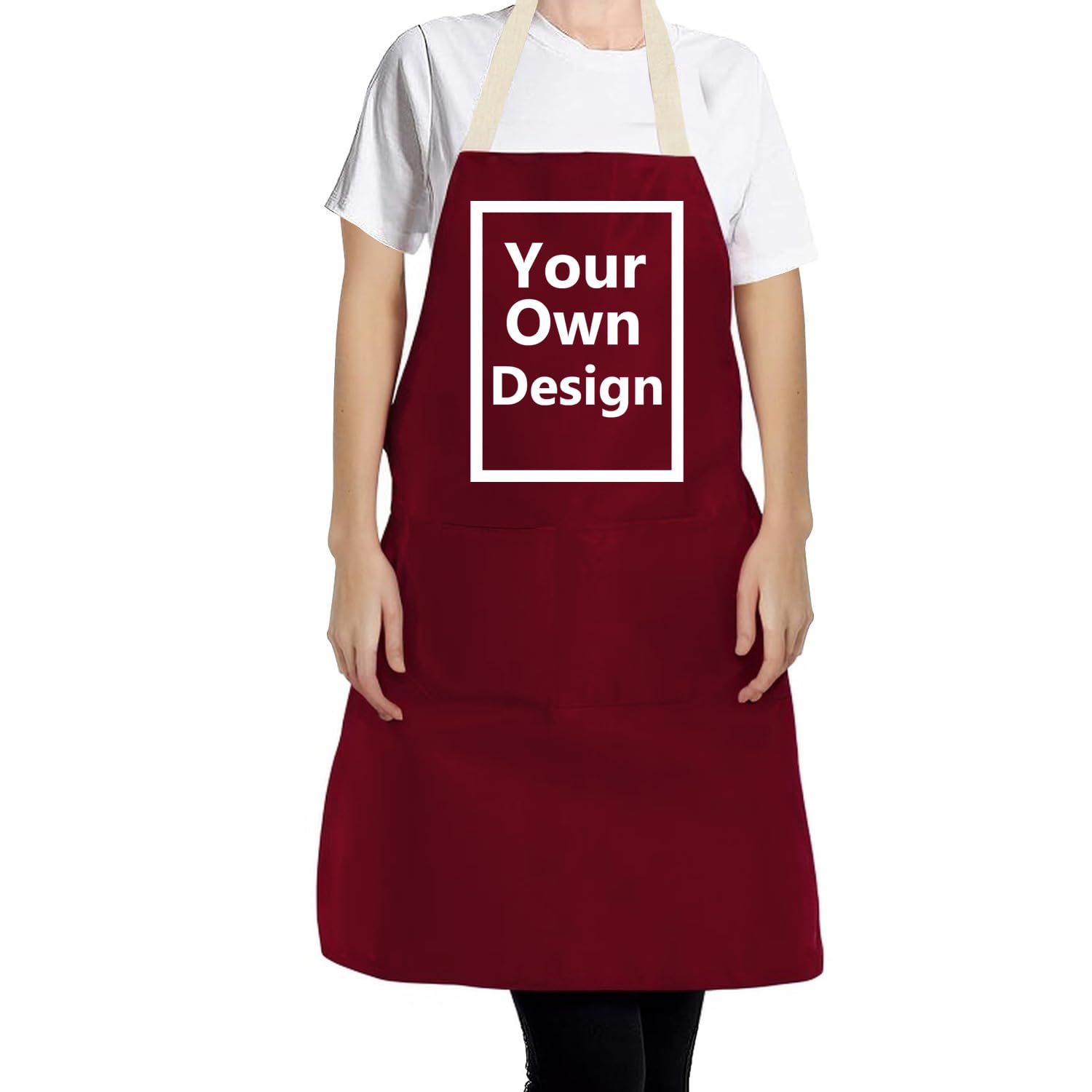 JPHCHSC Personalised Gifts Women,Personalised Aprons With Logo Any Text Any Photo Any Colour,Personalised Aprons For Women,Personalised Photo Gifts For Women,Chef Presents — image 1