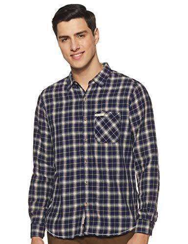 Image of Spykar Men's Checked Slim Fit Shirt