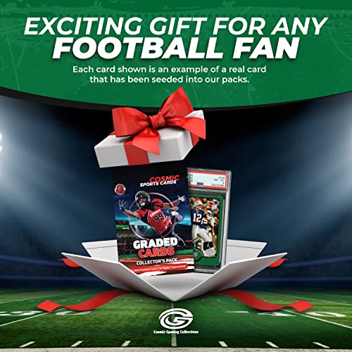 Nfl Graded Card Mystery Booster Pack | Psa Or Bgs Graded Football Card | Grade 7+ Guaranteed | Contains One Graded Vintage, Rookie, Hall Of Famer Or Current Star Card | By Cosmic Gaming Collections #TOP4