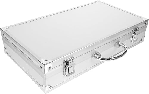 ERINGOGO Caja de herramientas de aleación de aluminio con capacidad portátil para almacenamiento de medicamentos, contenedor de ayuda y