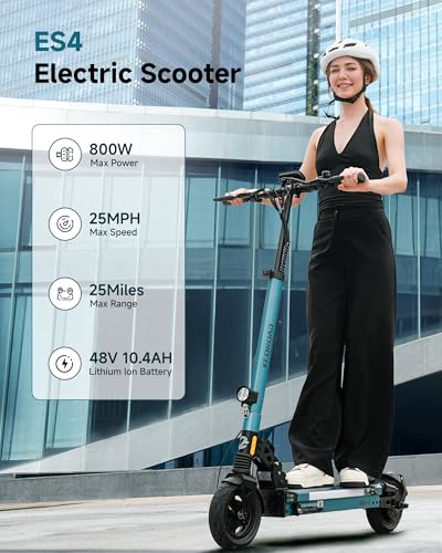 Image of ECOROAD Electric Scooter for Adults, Up to 25MPH, 25-30 Miles Range, 330LBS Load, Off-Road Tires, RGB Lights & APP Control