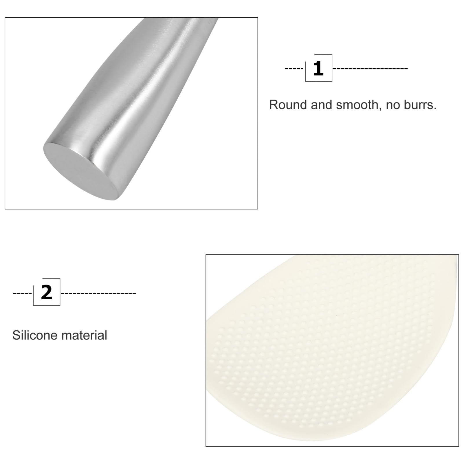 SOLUSTRE Standing Rice Scoop with Handle Nonstick Rice Paddle for Easy Serving and Storage for Rice Cookers and Steamers Space Saving Vertical Design