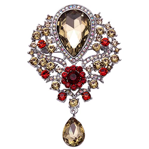 Men's Suit Silk Tie Cufflinks Brooch Suit Formal Vest Vest 5PCS Gold Solid Wedding Vest(2XL)3