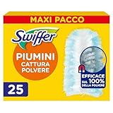 Swiffer Duster Ricariche Piumino Catturapolvere, Cattura E Blocca 3 volte Più Polvere E Peli/Capelli rispetto al Piumino Tradizionale, Con Profumo Ambi Pur, 25 Pezzi, Maxi Pacco