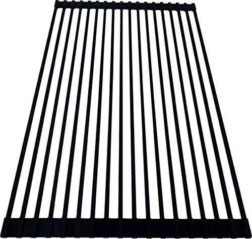 Minismus Égouttoir à vaisselle universel - Égouttoir à vaisselle en acier inoxydable, 18 tuyaux, égouttoir enroulable, résistant à la chaleur, passe au lave-vaisselle, 33 x 43 cm Cover