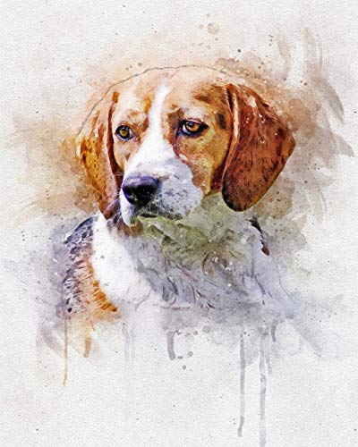 beagle watercolor painting