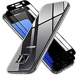ivoler Hülle für Samsung Galaxy S7 mit 2 Stück Panzer Schutz Glas [Volle Bedeckung], Klar Dünne Weiche TPU Silikon Transparent Stoßfest Schutzhülle Durchsichtige Handyhülle Kratzfest Case