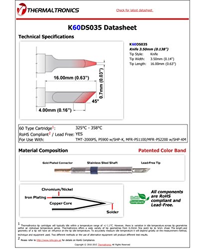 Image of Thermaltronics K60DS035 Knife 3.50mm (0.138in)