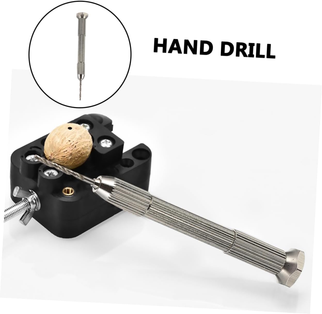jojofuny Manual Drill Precision Hand Drill Bits for Keychain Making Jewelry Making Diy Woodworking