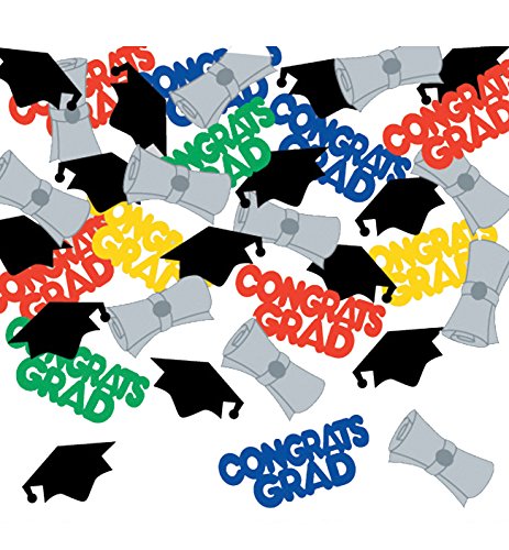 Creative Converting Metallic Diploma Confetti, Multicolored, one Size (50169)