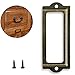 Rierdge 30 Pcs Antique Label Holder, 3.3 Inch Long Metal Office File Cabinet Shelves Drawer Name Card Label Holder Frames with Screws (Bronze)