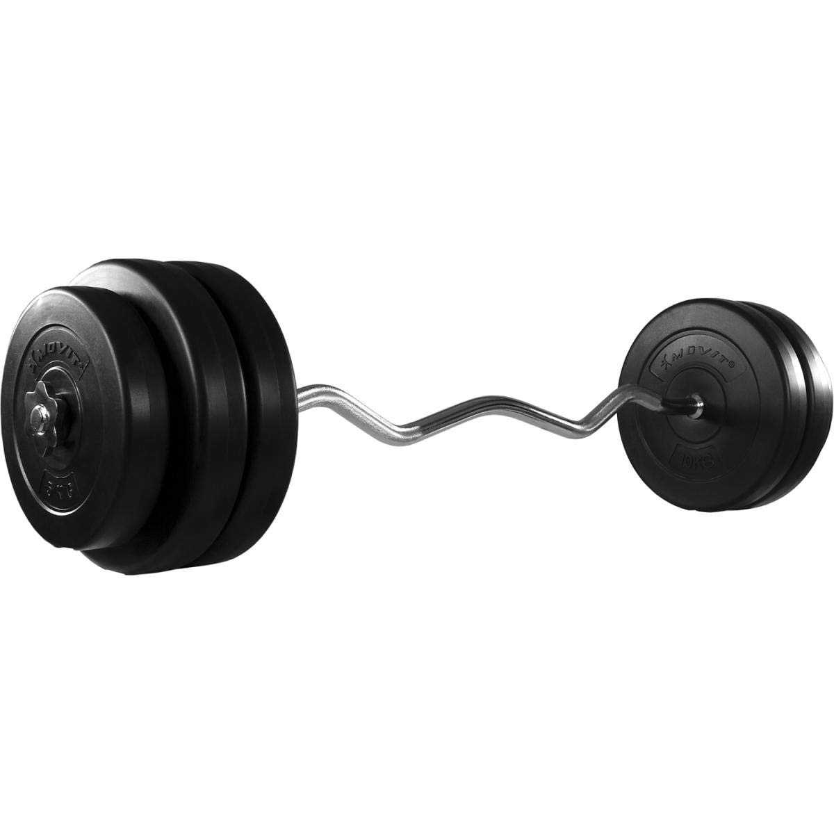 MOVIT SZ Curlset 23,5kg 35kg oder 55kg, Hantelset 65kg oder 95kg, mit Sternverschlüssen + Gewichtsscheiben