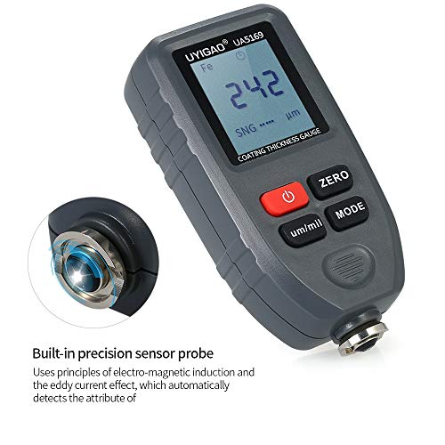 Medidor Digital de Espesor de Pintura Portátil con Pantalla LCD Retroiluminada, Preciso para Coating de Autos Fe/NF miniatura 4