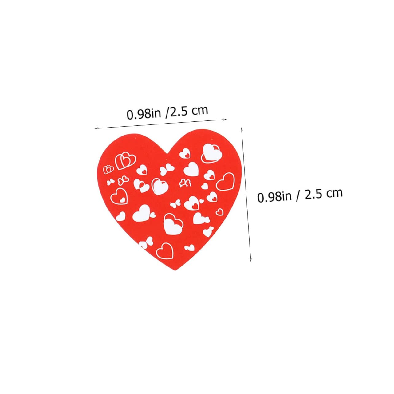 Etichette di Ringraziamento Rotonde, Etichetta Adesiva Adesiva Amore for Sacchetti Regalo Etichetta Adesiva in Rame for San Valentino a Forma di Cuore(5 Stück,2.5X2.5CMx5pcs)