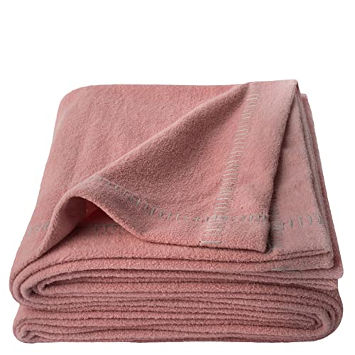 Zoeppritz since 1828 - Coperta in biologico con scritta Whipstitch su tutti i lati 140 x 190 cm colore: cotone rosa