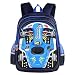 Yifei Waterproof Kindergarten Cloth Book Bag Cute Car Cartoon 3D Stereo Stamper Design Child Durable School Bags Backpack Bookbags for Children (blue)