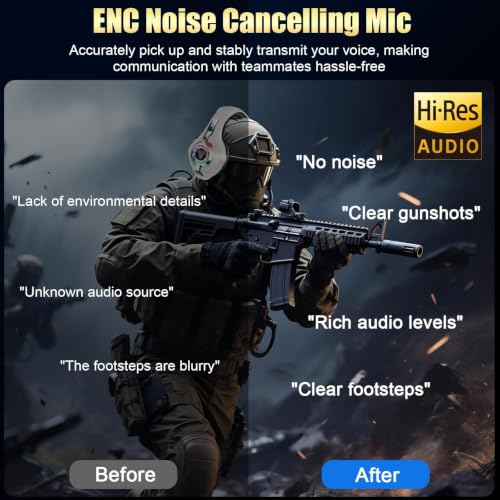 Image of Ordtop 2.4GHz Wireless Gaming Headsets for PS5 /PS4 /Switch, 2026 RGB Noise Cancelling Over-Ear Headphones with 7.1 Surround Sound, 40mm Drivers, 276g Ultraligero, Memory Foam, 45H Gaming Headphones