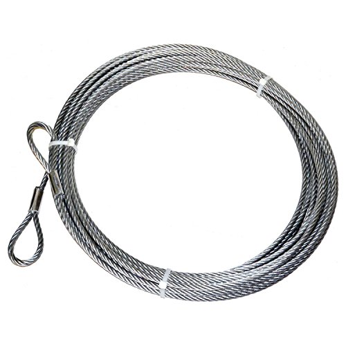 Best Review WARN 25431 Winch Accessory: Steel Cable Wire Rope with Loop Ends, 3/8" Diameter x 75' Length