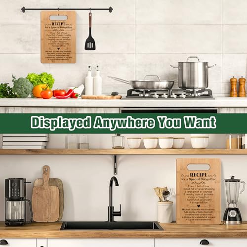 Image of Popular Babysitter Gifts, Cutting Board Gift for Babysitter, Babysitter Appreciation Gift, Thank You Gift for Babysitter Christmas Birthday