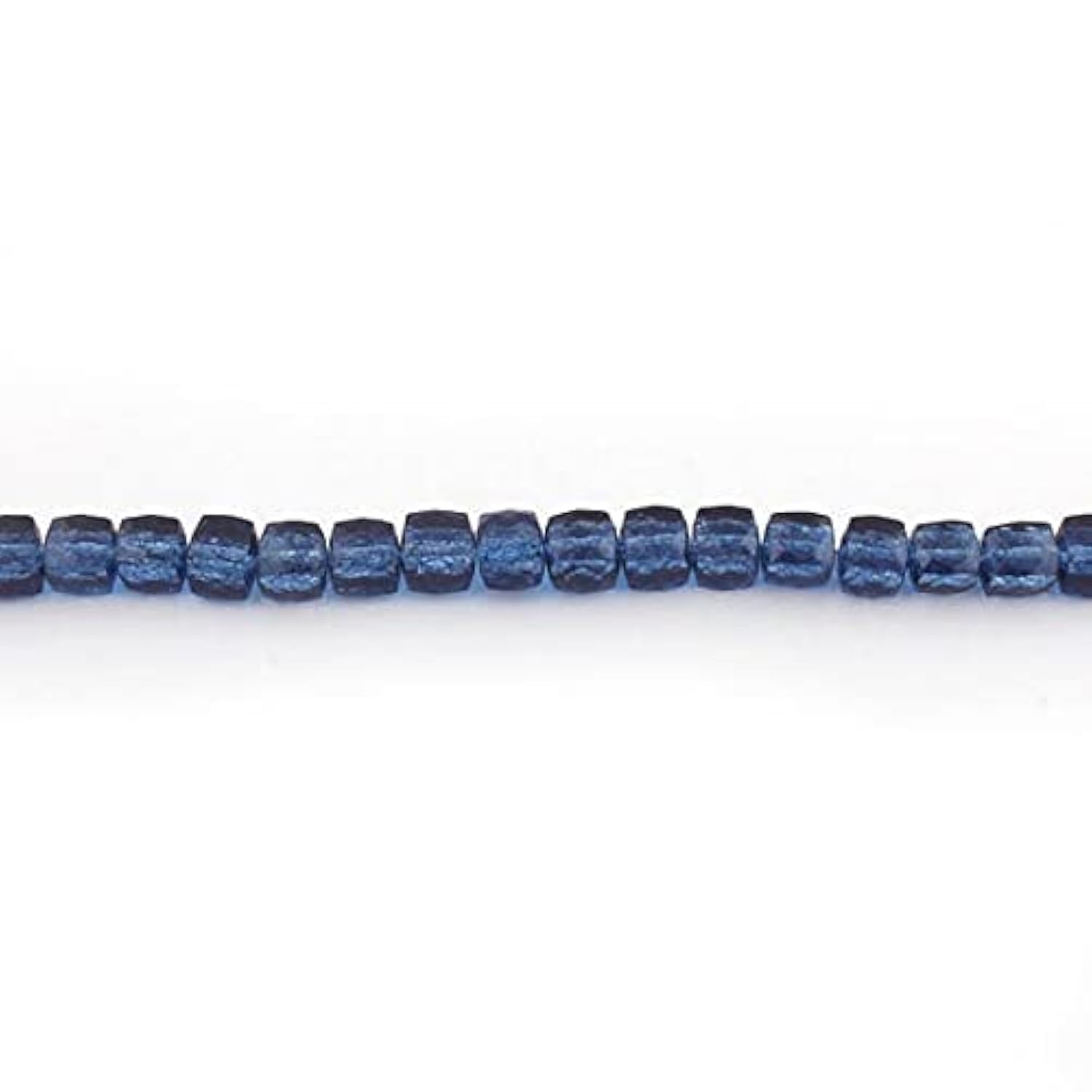 Perles cube bleu hydro 8mm briolettes en fil pour fabrication de bijoux SB4099