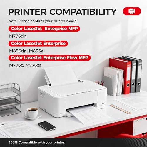 Image of 659A Toner Cartridge 4-Pack Replacement for HP 659A W2010A W2011A W2012A W2013A 659X Compatible with HP Color LaserJet Enterprise MFP M776dn M856dn M856x M776z M776zs Printer Black Cyan Magenta Yellow