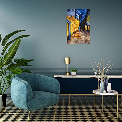 Zhongyutong Famous Van Gogh Cafe Terrace At Night Oil Painting Van Gogh Wall Decor Cafe Terrace At Night Poster Print Artwork For Contemporary Home Decor Painting (12X18Inch) #TOP4