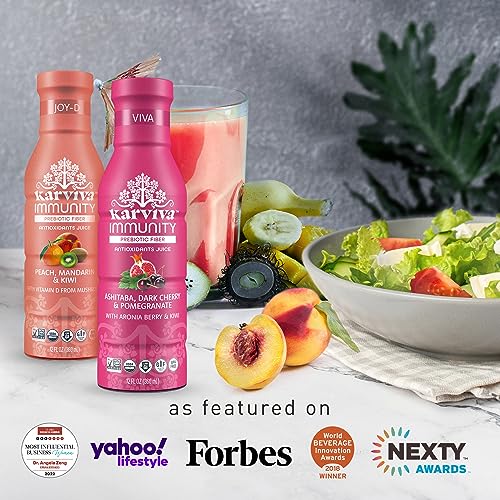 Karviva 6-Day Juice Cleanse Whole Plant Fruit Juice Variety Pack, Immunity Joy-D and Viva, Detox Wellness Drinks with Natural Electrolyte, Fiber and Antioxidants, Gluten Free,healthy juices for adults, 6 bottles, 12 fl oz - Image 5