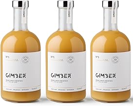 GIMBER Concentré de gingembre bio 3x700 ml (2,1L) | Boisson sans alcool 100% biologique à base de gingembre, citron et épices | Jus de gingembre Premium