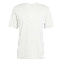 Adidas Homme Essential Three Stripes Single Jersey Tee, Wonder Alumina/White