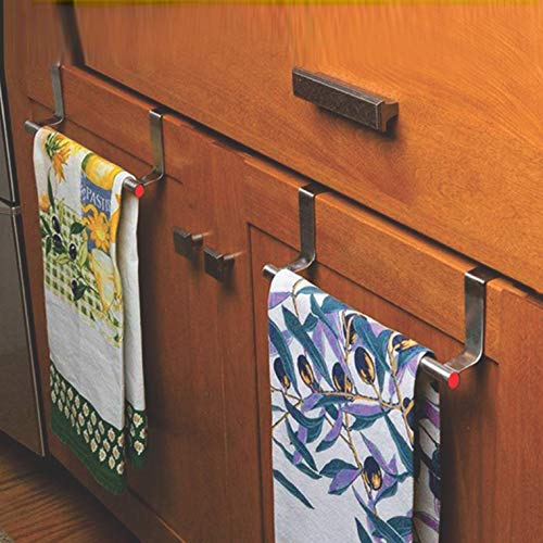 POGON Towel Holder | Towel Stand | Stainless Steel Towel Holder for Kitchen | Towel Hanger | Steel Towel Holder | Cabinet Hanger Pack of - 1 (Silver)