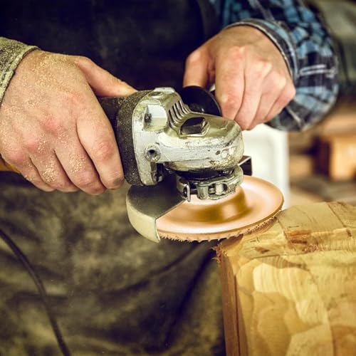 Image of Inditrust 4 Inch Wood Carving Disc Set, Angle Grinder Disc Grinding Wheel Shaping Disc 5 /8 Inch Bore Grinder For Woodworking, Fibreboard, Plywood, Plastic (Flat Shape)
