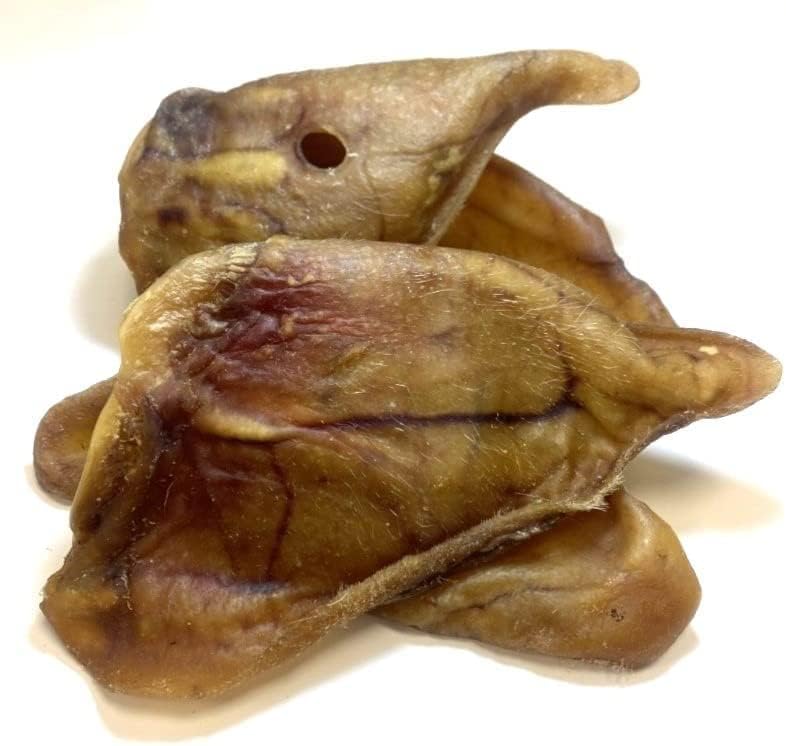 Premium Quality Large Pigs Ears (Pack of 10) Natural Dog Treats Chews PEC