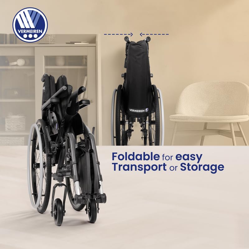 VERMEIREN V500 Wheelchair folded for transport