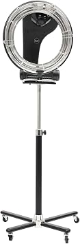 Professional Orbiting Infrared Hair Dryer 1000W - Freestanding Rotating Salon Dryer with Swivel Caster Rolling Base, 3 Functions + 6 Modes