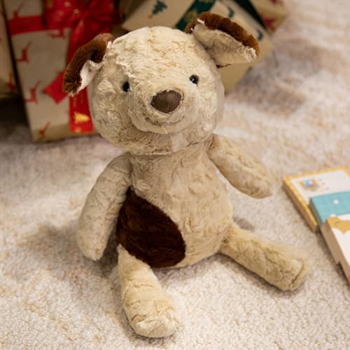 Chien en Peluche Marron 30 cm | Doudou Chien Doux pour Enfant