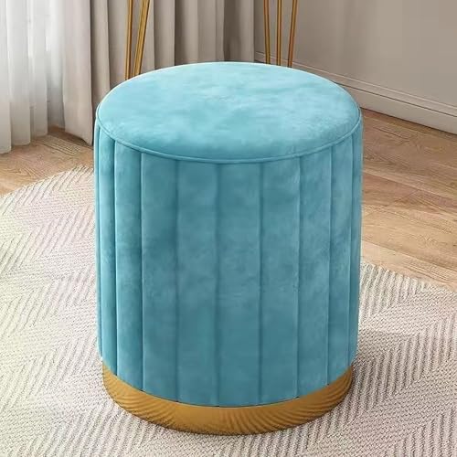 Repose-pieds moderne rond velours au rembourrage confortable