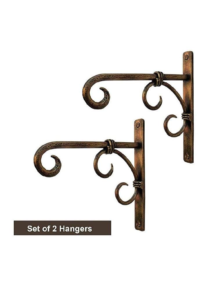 Craft Expertise Golden Wall Bracket Wind Chimes for Bird Feeders Houses Planters Lanterns, Golden - Pack of 2-image-32