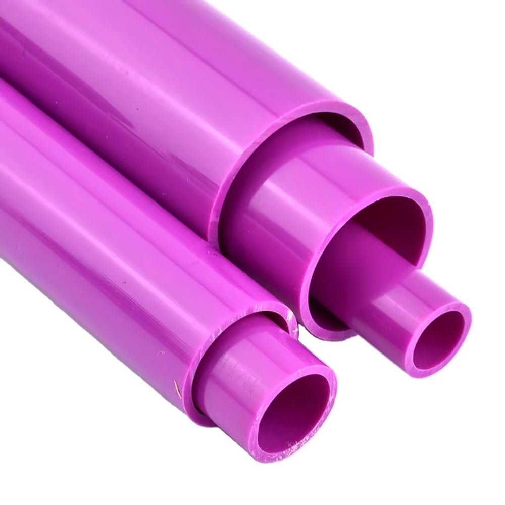 2 szt. Fioletowa fajka wodna UPVC do akwarium i nawadniania ogrodu(OD 20mm 50cm)