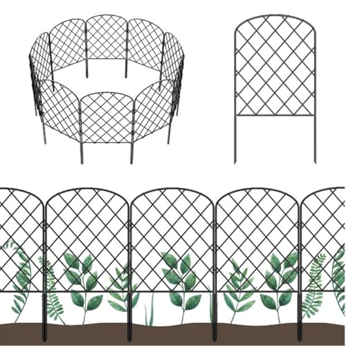 Clôture de jardin décorative arquée pour stopper le piétinement des massifs végétaux