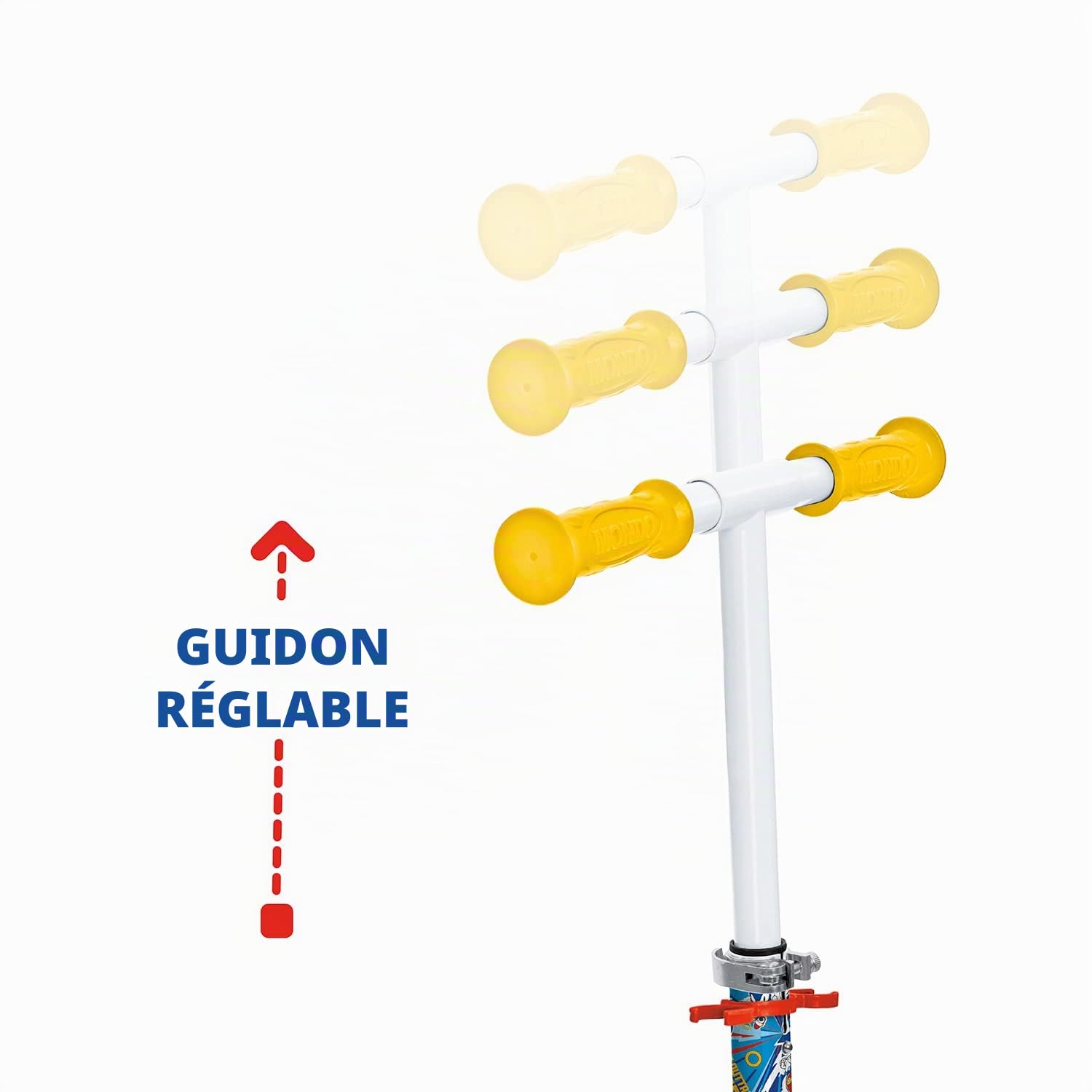 Mondo Toys - Scooter SONIC - Trottinette 2 roues pliable en aluminium avec plateau extra grip et guidon réglable enfant / fille - 28708